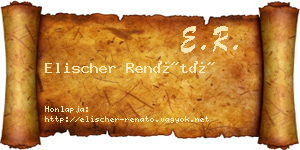 Elischer Renátó névjegykártya